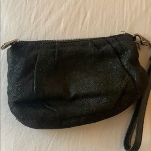 Black sparkley express wristlet